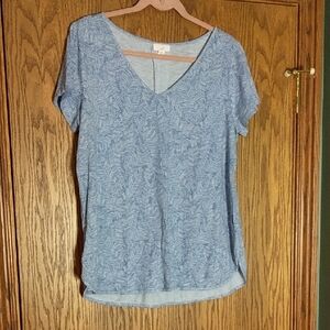 Women's J Jill V Neck Short Sleeve T Shirt